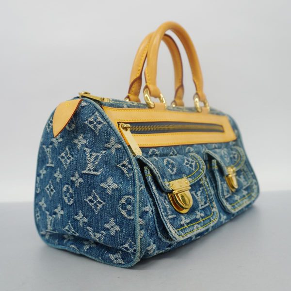 1240001049413 2 Louis Vuitton Neo Speedy Monogram Denim Handbag Blue