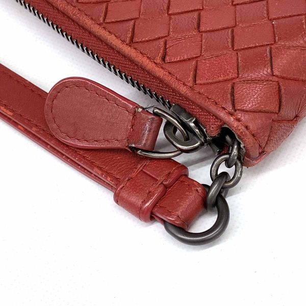 1240001049447 10 BOTTEGA VENETA Clutch Bag Red Intrecciato Shoulder Bag