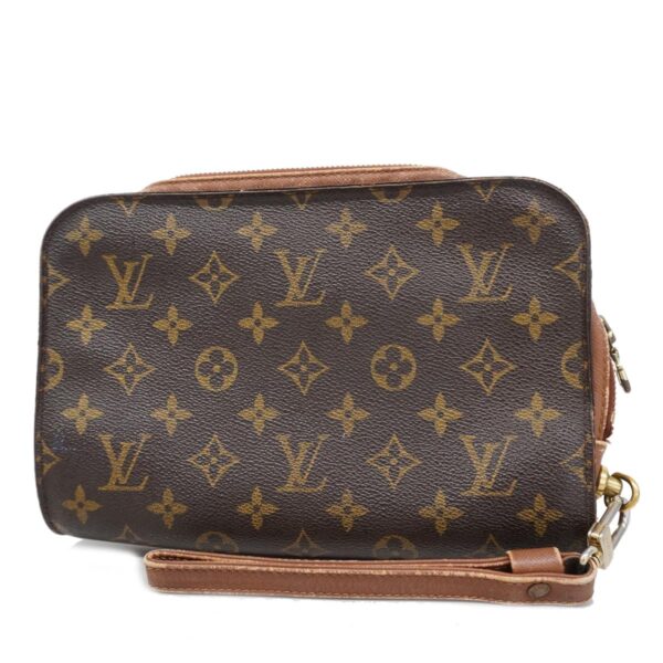 1240001049488 1 Louis Vuitton Monogram Orsay Clutch Bag Brown