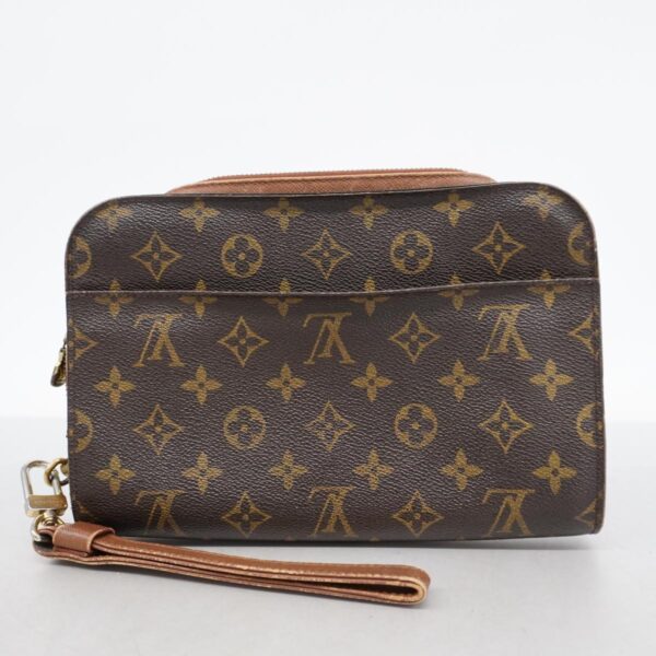 1240001049488 20 Louis Vuitton Monogram Orsay Clutch Bag Brown