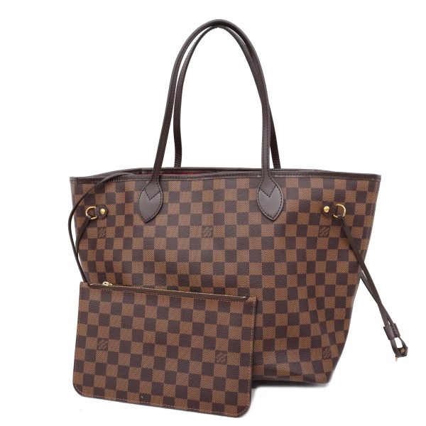 1240001049506 1 Louis Vuitton Neverfull Mm Damier Tote Bag Ebene Threeze