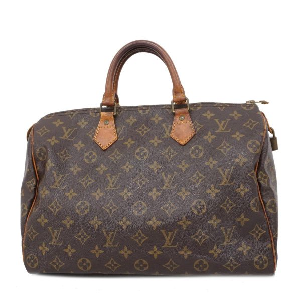 1240001049519 1 Louis Vuitton Speedy 35 Monogram Handbag Brown