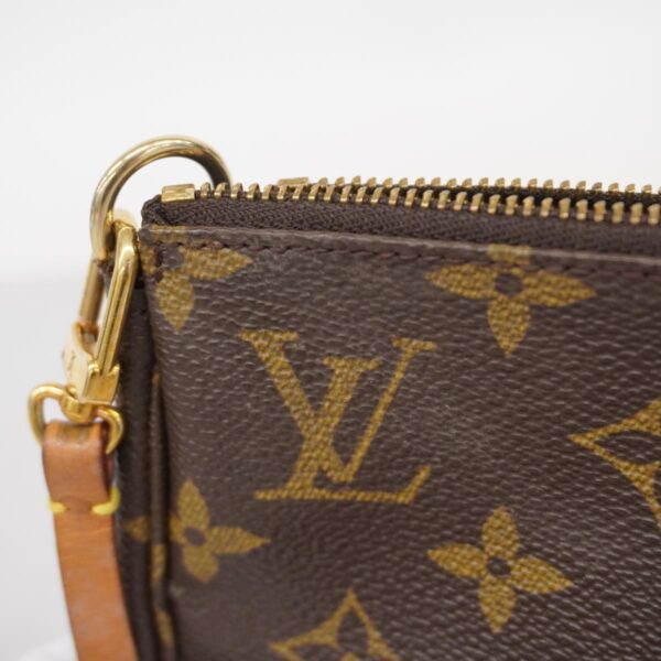 1240001049548 10 Louis Vuitton Monogram Pochette Accessoire Pouch Brown