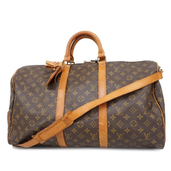 1240001049576 1 Louis Vuitton Monogram Keepall Bandouliere Bag Brown