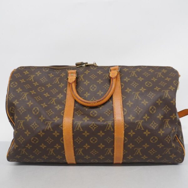 1240001049576 19 Louis Vuitton Monogram Keepall Bandouliere Bag Brown