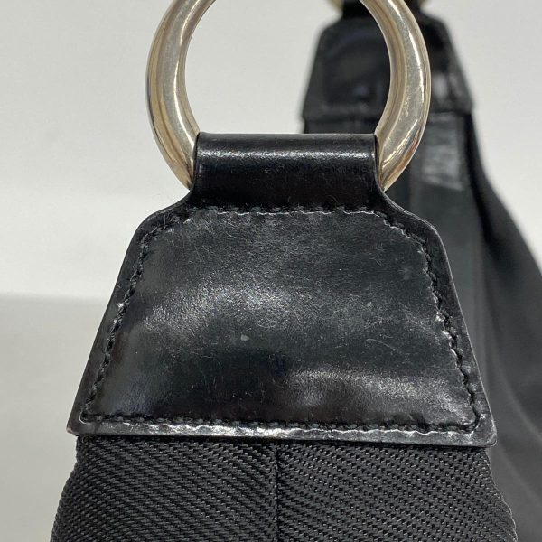 1240001049632 7 Gucci Bamboo Nylon Handbag Black