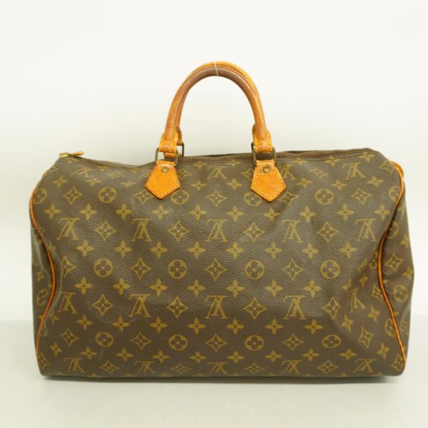 1240001049687 15 Louis Vuitton Speedy 40 Monogram Handbag Brown