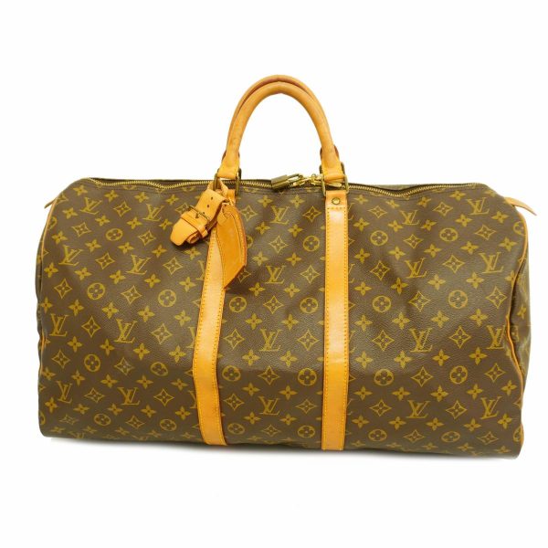 1240001049700 1 Louis Vuitton Keepall 55 Monogram Bag Brown