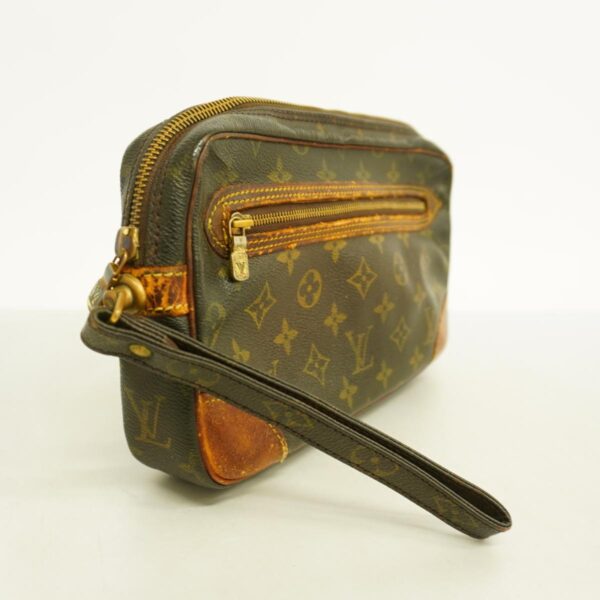 1240001049702 2 Louis Vuitton Monogram Marly Dragonne GM Clutch Bag Brown