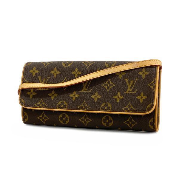 1240001049717 1 Louis Vuitton Pochette Twin Gm Monogram Shoulder Bag Brown