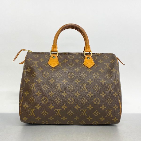 1240001049728 14 Louis Vuitton Speedy 30 Monogram Handbag Brown