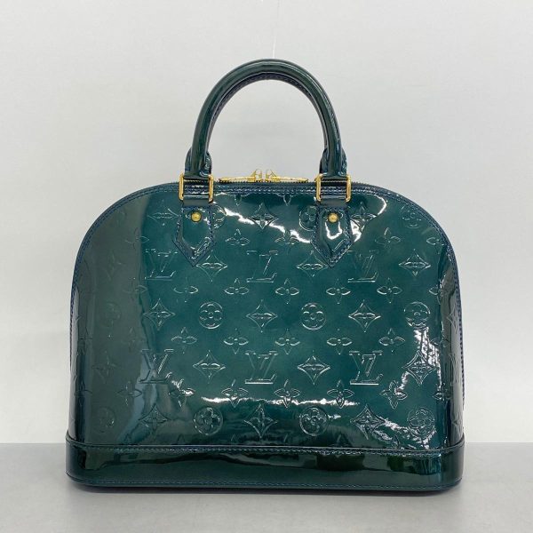 1240001049729 11 Louis Vuitton Alma Vernis Handbag Blue Nuit