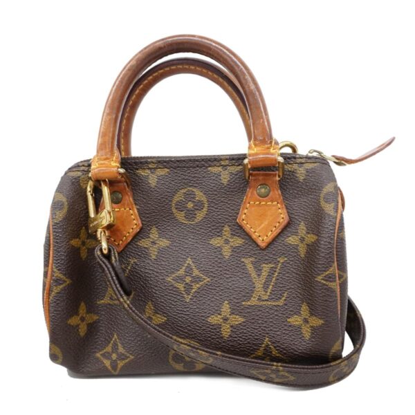 1240001049867 1 Louis Vuitton Monogram Mini Speedy 2way Bag Brown