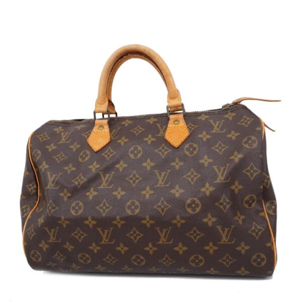 1240001049879 1 Louis Vuitton Monogram Speedy 35 Handbag Brown