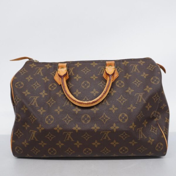 1240001049879 12 Louis Vuitton Monogram Speedy 35 Handbag Brown