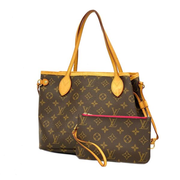 1240001049917 1 Louis Vuitton Monogram Neverfull PM Tote Bag Brown