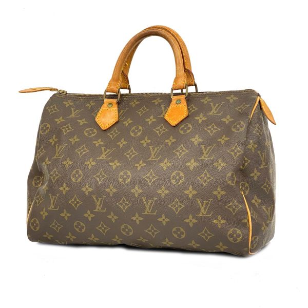 1240001049918 1 Louis Vuitton Speedy 35 Monogram Handbag Brown