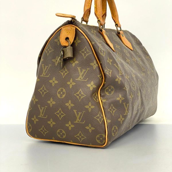 1240001049918 2 Louis Vuitton Speedy 35 Monogram Handbag Brown