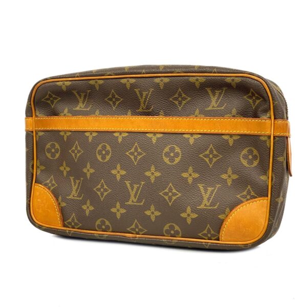 1240001049924 1 Louis Vuitton Monogram Compiegne Clutch Bag Brown