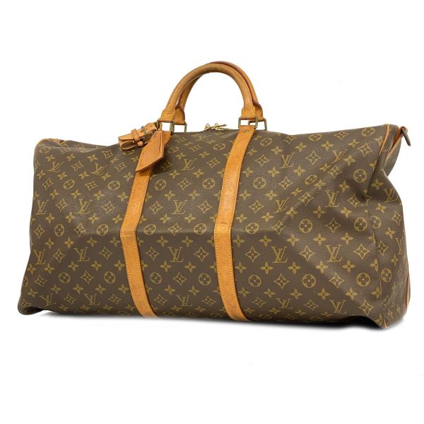 1240001049928 1 Louis Vuitton Keepall Bandouliere 60 Monogram Bag Brown