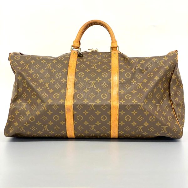 1240001049928 11 Louis Vuitton Keepall Bandouliere 60 Monogram Bag Brown