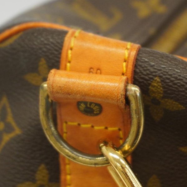 1240001049951 14 Louis Vuitton Keepall Bandouliere 60 Monogram Bag Brown