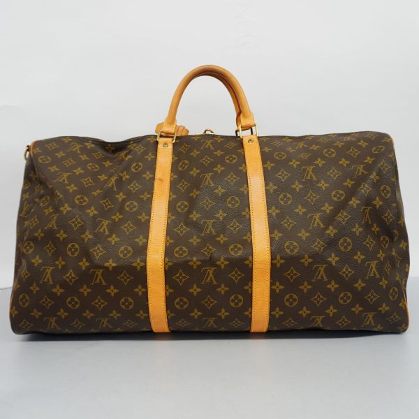 1240001049951 18 Louis Vuitton Keepall Bandouliere 60 Monogram Bag Brown