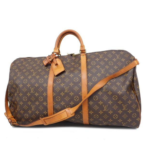 1240001049980 1 Louis Vuitton Keepall Bandouliere 60 Monogram Bag Brown