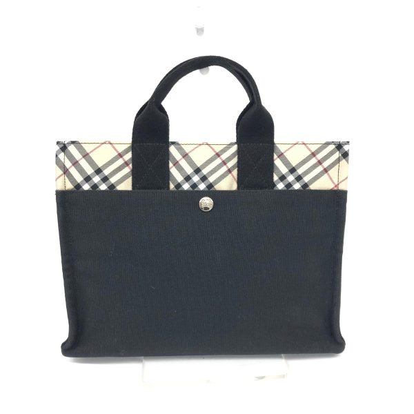 1240001049989 1 BURBERRY BLUE Mini Tote Bag Black Nova Check Horse