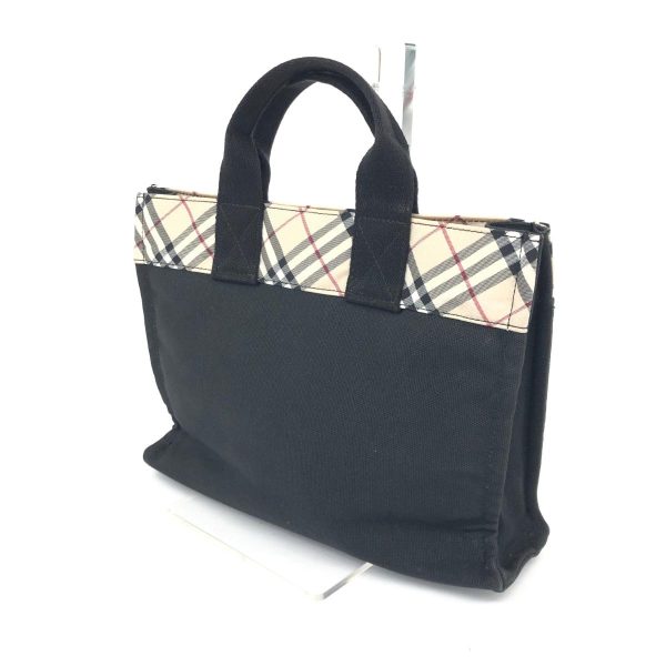 1240001049989 3 BURBERRY BLUE Mini Tote Bag Black Nova Check Horse