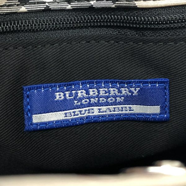 1240001049989 5 BURBERRY BLUE Mini Tote Bag Black Nova Check Horse