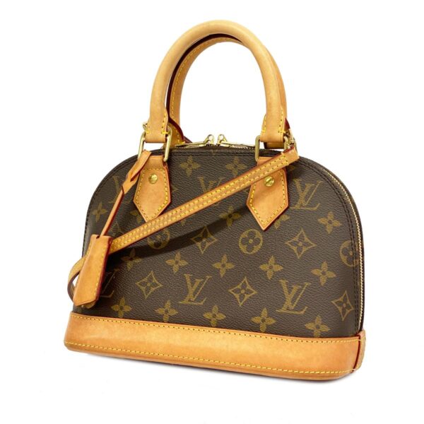 1240001049992 1 Louis Vuitton Monogram Alma BB 2way Bag Brown