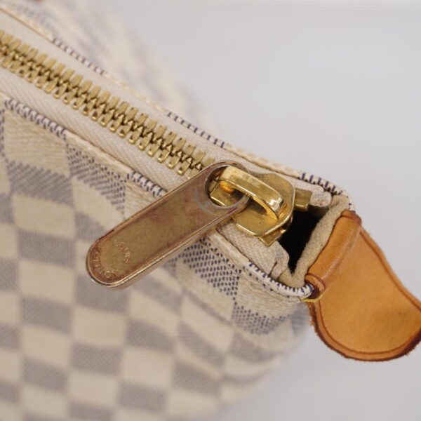 1240001050003 10 Louis Vuitton Damier Azur Saleya MM Handbag White