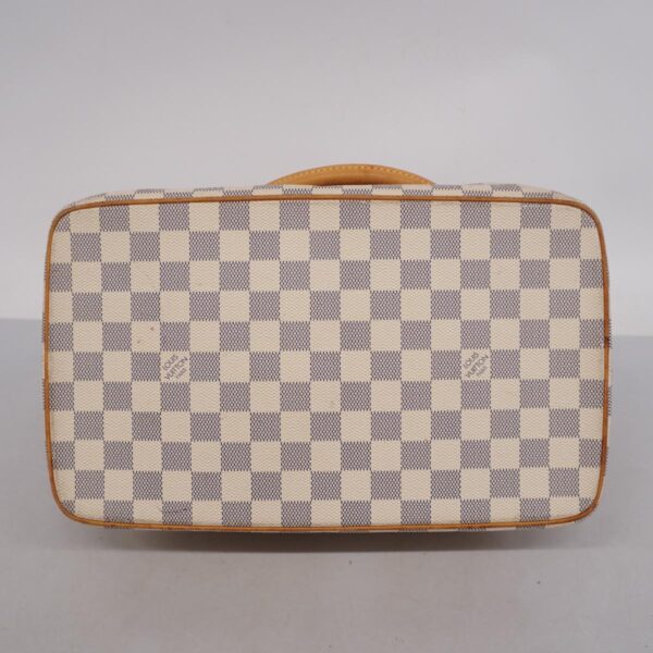 1240001050003 3 Louis Vuitton Damier Azur Saleya MM Handbag White