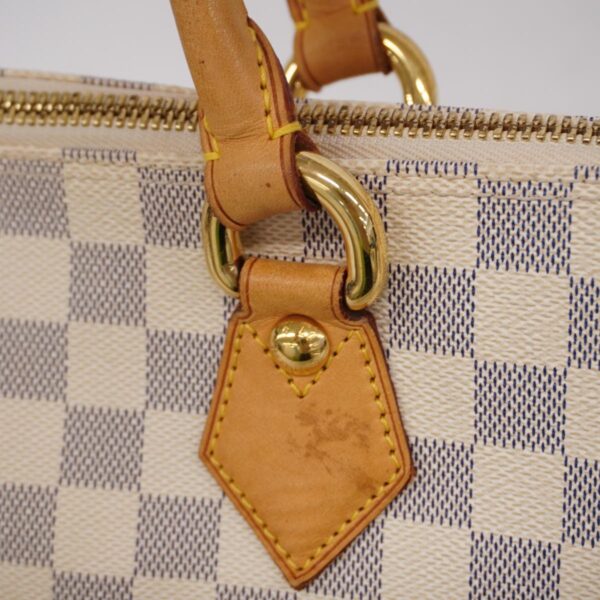 1240001050003 9 Louis Vuitton Damier Azur Saleya MM Handbag White