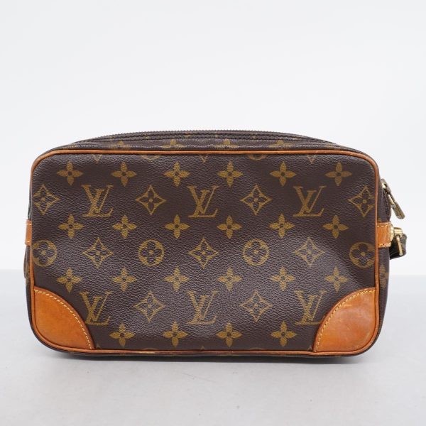 1240001050043 14 Louis Vuitton Marly Dragonne Gm Monogram Clutch Bag Brown