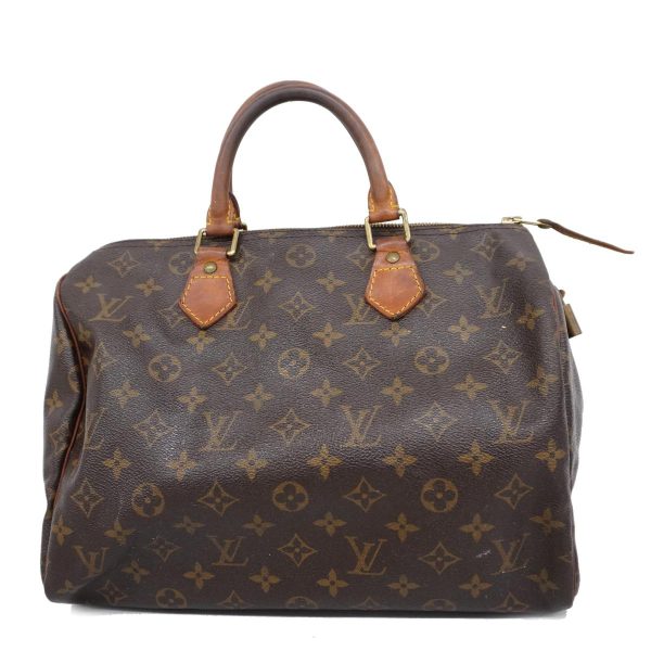 1240001050046 1 Louis Vuitton Speedy 30 Monogram Handbag Brown