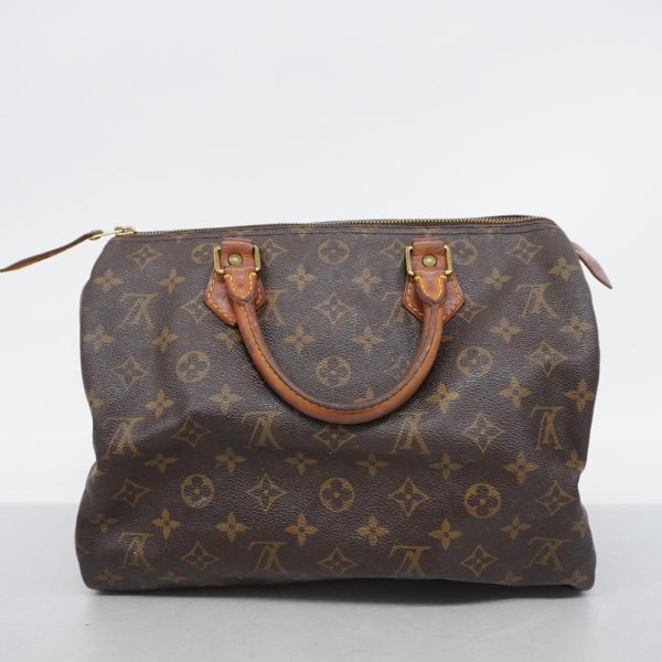 1240001050046 18 Louis Vuitton Speedy 30 Monogram Handbag Brown