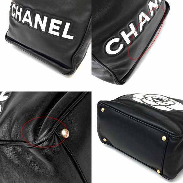 1240001050080 10 CHANEL Small Tote Bag Black Camellia Shoulder Bag