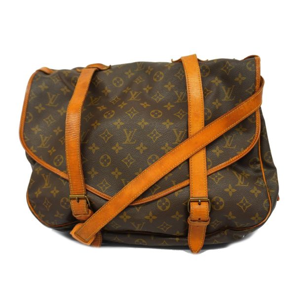 1240001050112 1 Louis Vuitton Saumur 43 Monogram Shoulder Bag Brown