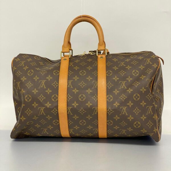 1240001050146 9 Louis Vuitton Monogram Keepall 45 Bag Brown