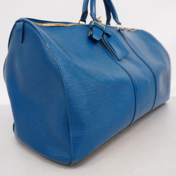 1240001050193 2 Louis Vuitton Keepall 55 Epi Bag Toledo Blue