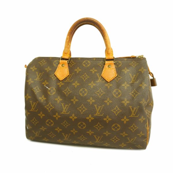 1240001050221 1 Louis Vuitton Speedy 30 Monogram Handbag Brown