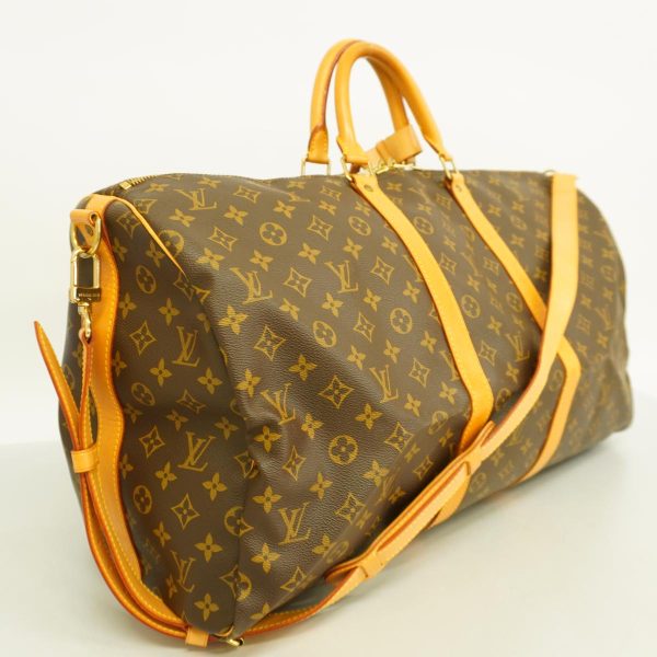 1240001050224 2 Louis Vuitton Keepall Bandouliere 55 Monogram Bag Brown