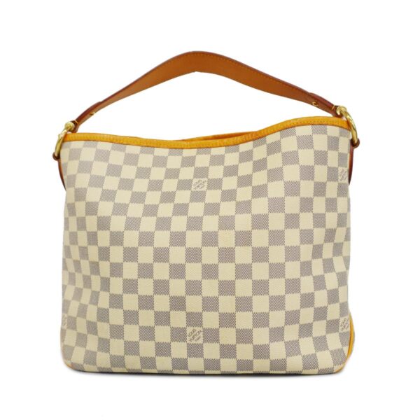 1240001050254 1 Louis Vuitton Damier Azur Delightful PM Shoulder Bag White