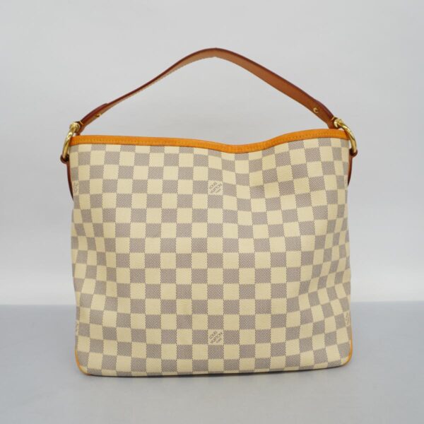 1240001050254 18 Louis Vuitton Damier Azur Delightful PM Shoulder Bag White