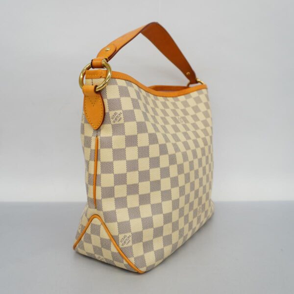 1240001050254 2 Louis Vuitton Damier Azur Delightful PM Shoulder Bag White