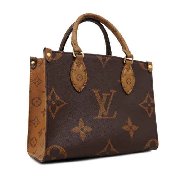 1240001050280 2 Louis Vuitton Monogram Giant On the Go PM 2way Bag Brown