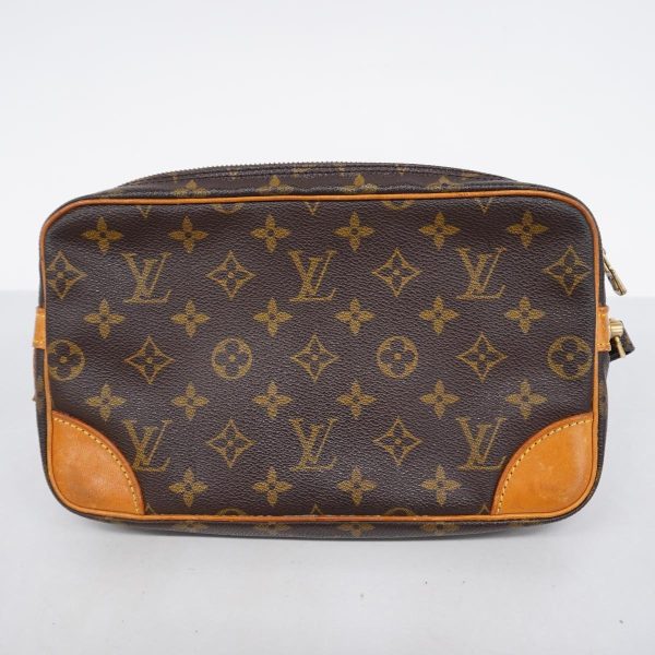 1240001050304 14 Louis Vuitton Marly Dragonne Gm Monogram Clutch Bag Brown