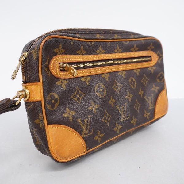 1240001050304 2 Louis Vuitton Marly Dragonne Gm Monogram Clutch Bag Brown